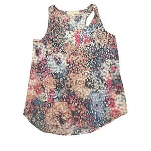 Olive & Oak Racerback Tank Top XS | Abstract Print | Lightweight & Flowing
